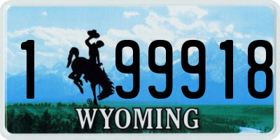 WY license plate 199918