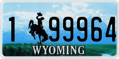 WY license plate 199964