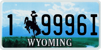 WY license plate 19996I