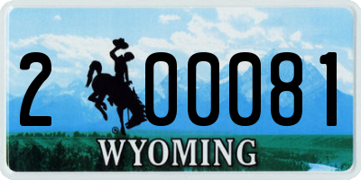 WY license plate 200081