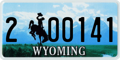 WY license plate 200141