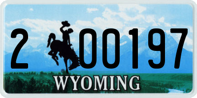 WY license plate 200197