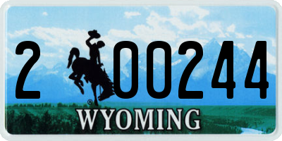 WY license plate 200244