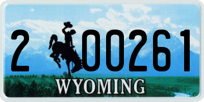 WY license plate 200261