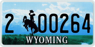 WY license plate 200264