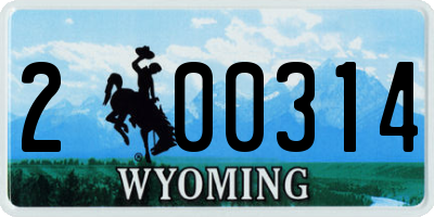 WY license plate 200314