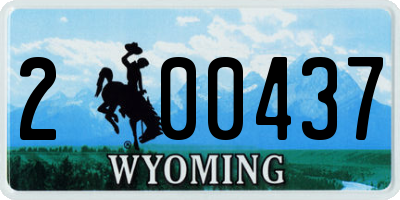 WY license plate 200437