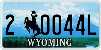 WY license plate 20044L