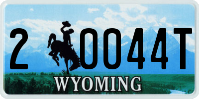 WY license plate 20044T