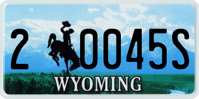WY license plate 20045S