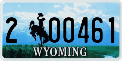 WY license plate 200461