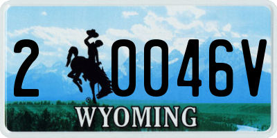 WY license plate 20046V