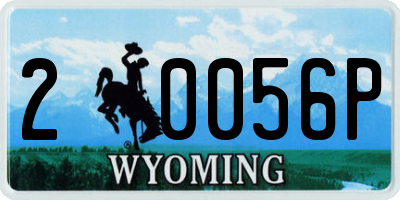 WY license plate 20056P