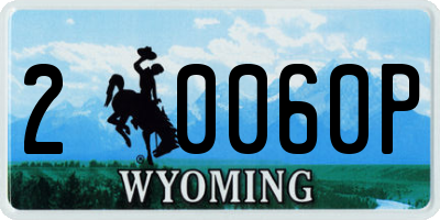 WY license plate 20060P