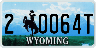 WY license plate 20064T