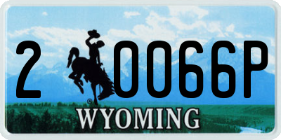 WY license plate 20066P