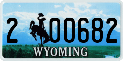 WY license plate 200682