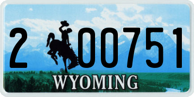 WY license plate 200751