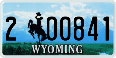 WY license plate 200841