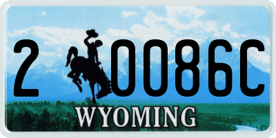 WY license plate 20086C