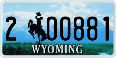 WY license plate 200881