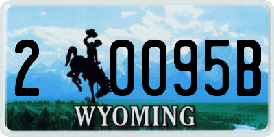 WY license plate 20095B