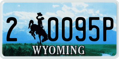 WY license plate 20095P