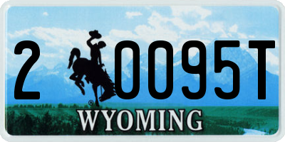WY license plate 20095T