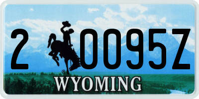 WY license plate 20095Z
