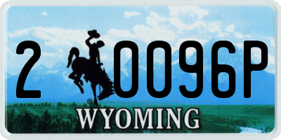 WY license plate 20096P