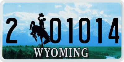 WY license plate 201014