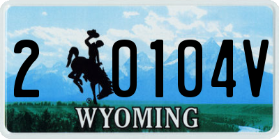 WY license plate 20104V