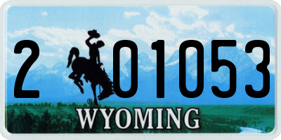 WY license plate 201053