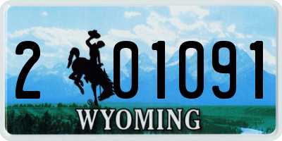 WY license plate 201091