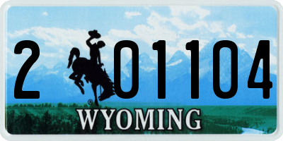 WY license plate 201104