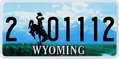 WY license plate 201112