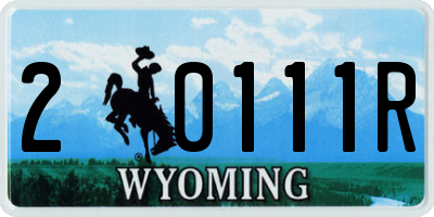 WY license plate 20111R