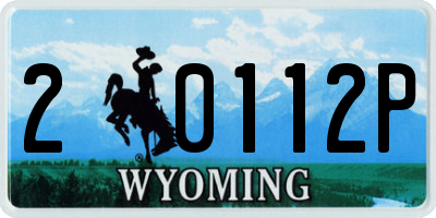WY license plate 20112P