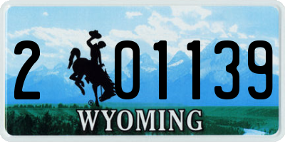 WY license plate 201139