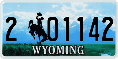 WY license plate 201142