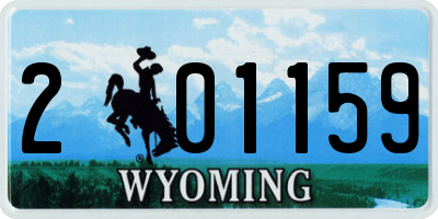 WY license plate 201159