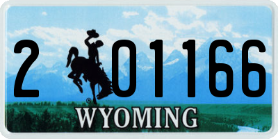 WY license plate 201166