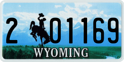 WY license plate 201169