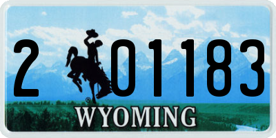WY license plate 201183