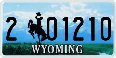 WY license plate 201210