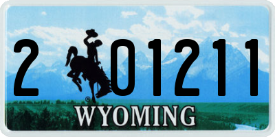 WY license plate 201211