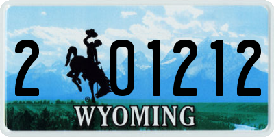 WY license plate 201212