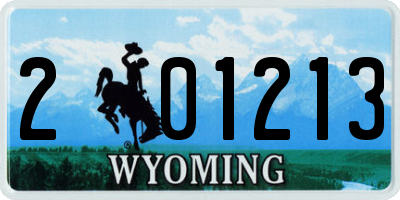 WY license plate 201213