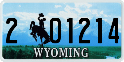 WY license plate 201214