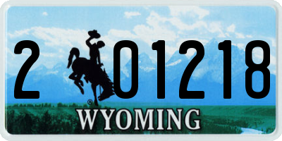 WY license plate 201218